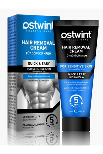 Ostwint Hassas Ciltler İçin Tüm Vücut Genital Bölge Erkek Tüy Dökücü Sprey 100 ml