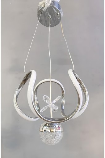 Talia Home Tlav-314 Tekli Kahverengi Baskılı Modern Kumaş Bebek-Çocuk Odası Avize