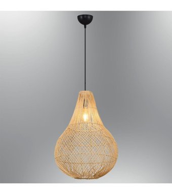 Oppipo Tekli Bej Sarkıt Modern Ahşap Salon-Oturma Odası Avize