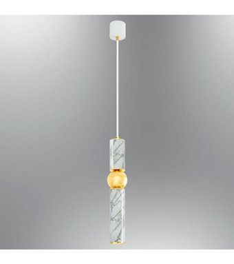 Lit Dizayn 3'lü Krem Lacivert Silindir Modern Kumaş Salon-Oturma Odası Avize