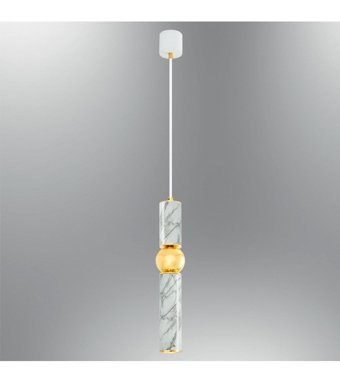 Lit Dizayn 3'lü Krem Lacivert Silindir Modern Kumaş Salon-Oturma Odası Avize
