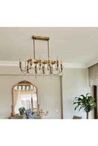 Vk Home Aydınlatma Kadem 2'li Siyah Metal Modern Cam Salon-Oturma Odası Avize