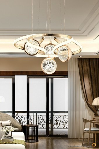 Bundera 2'li Kahverengi Sarkıt Eskitme Ahşap Salon-Oturma Odası Avize