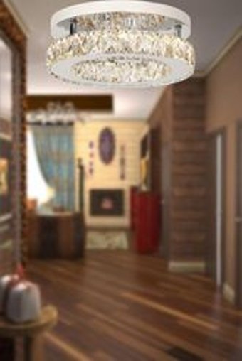 Begüsa Direl Tekli Beyaz Ledli Modern Alüminyum Salon-Oturma Odası Avize
