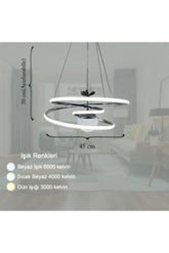 Evsehomes Tekli Bej Desenli Modern Plastik Bebek-Çocuk Odası Avize