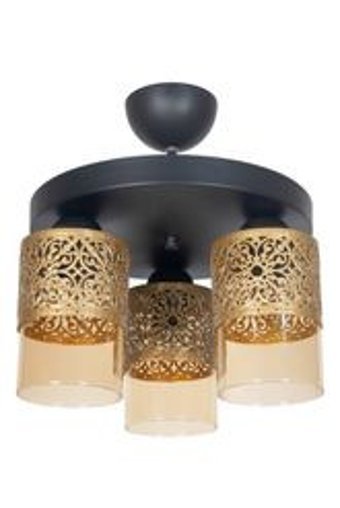 Felicity Mirror 8 Tekli Kahverengi Ledli Modern Ahşap Mutfak-Salon Avize