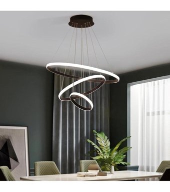 Poplinhome Tekli Sarı Makrome Rustik Çelik Salon-Oturma Odası Avize