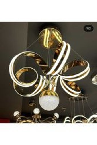 Elektroyou Zera Tekli Beyaz Ledli Modern Alüminyum Salon-Oturma Odası Avize