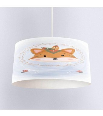 3D Else Halı Tekli Mavi Sarkıt Modern Plastik Bebek-Çocuk Odası Avize