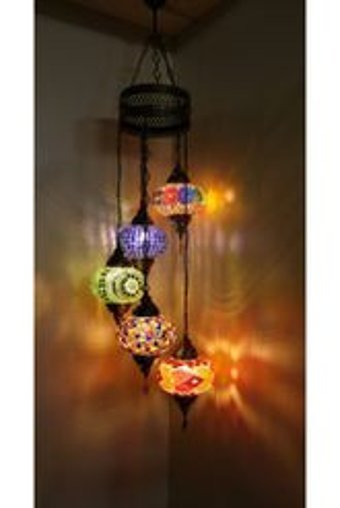 Retro Home Design 3'lü Kahverengi Retro Hasır Salon-Oturma Odası Avize
