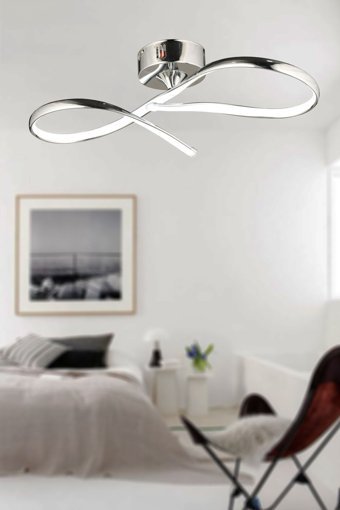 Light House Helezon Tekli Bej Metal Modern Krom Mutfak Avize