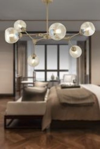 Apliqa Brampton 5'li Metalik Ledli Modern Metal Salon-Oturma Odası Avize