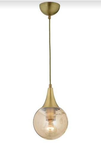 Turansoycraft Tekli Altın Sarkıt Modern Plastik Salon-Oturma Odası Avize