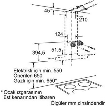 Siemens LC98GA542 90 cm Metal Yüzey Bacalı-Bacasız Duvar Tipi Davlumbaz Gri