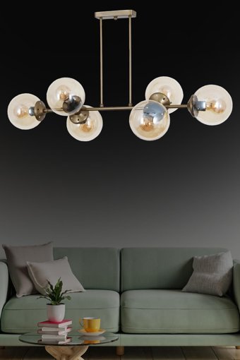 Simaavize Conza 5'li Beyaz Ledli Modern Alüminyum Salon-Yatak Odası Avize