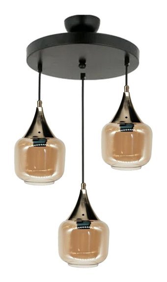 Vk Home Aydınlatma Miray 3'lü Beyaz Sarkıt Modern Cam Salon-Oturma Odası Avize
