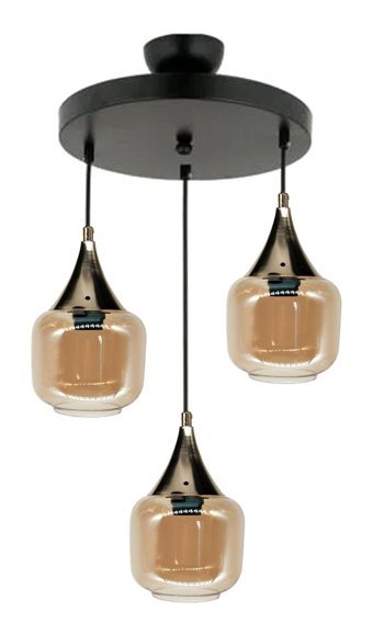 Vk Home Aydınlatma Miray 3'lü Beyaz Sarkıt Modern Cam Salon-Oturma Odası Avize