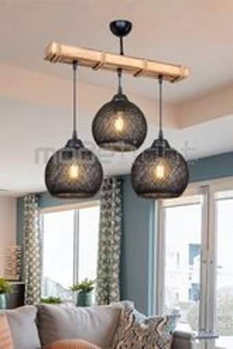 Minel Dekor Led Lıghtıng Minel Tekli Siyah Aplik Alüminyum Salon-Oturma Odası Avize