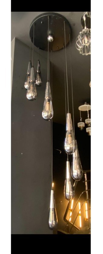 Begüsa No:1 Tekli Kahverengi Sarkıt Modern Ahşap Salon-Oturma Odası Avize