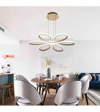 D-Light Çin Tekli Beyaz Sarkıt Modern Plastik Salon-Oturma Odası Avize