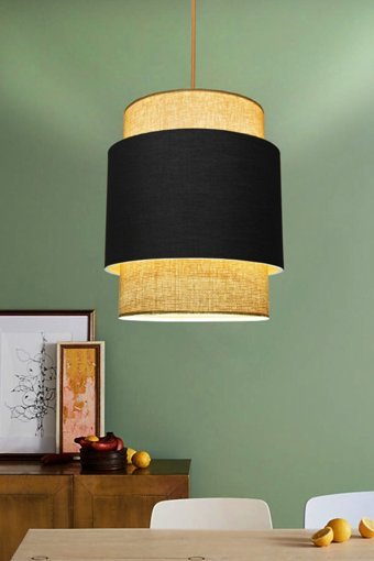 Hegza Lighting 2'li Sarı Metal Modern Alüminyum Salon-Oturma Odası Avize