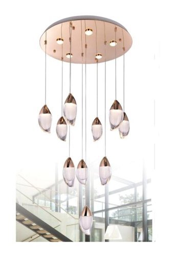 Vk Home Aydınlatma Begonya Tekli Siyah Sarkıt Modern Halat Salon-Oturma Odası Avize