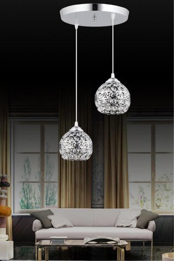 Homing Ayd-1129 Tekli Bej Pasta Modern Kumaş Salon-Oturma Odası Avize
