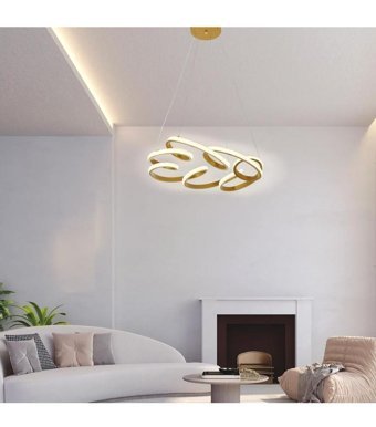 Kuğulu 10'lu Çok Renkli Sarkıt Modern Cam Salon-Oturma Odası Avize