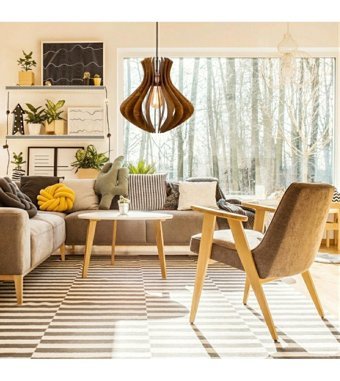 Het Concept 1384 Tekli Beyaz Sarkıt Modern Kumaş Bebek-Çocuk Odası Avize