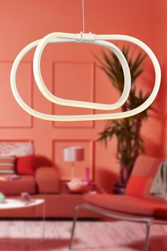 Begüsa Darvin Tekli Pembe Sarkıt Modern Metal Salon-Oturma Odası Avize