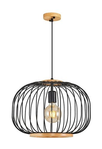Lucea 6'lı Kahverengi Ledli Modern Ahşap Salon-Oturma Odası Avize