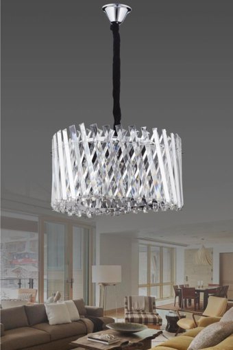 Hmydesign Mdrn-45 Tekli Siyah Kumaş Modern Hasır Salon-Oturma Odası Avize