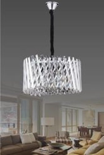 Hmydesign Mdrn-45 Tekli Siyah Kumaş Modern Hasır Salon-Oturma Odası Avize
