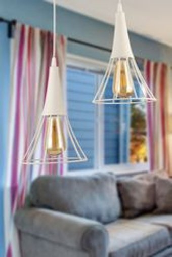 Begüsa Akgün 3'lü Beyaz Sarkıt Modern Plastik Salon-Oturma Odası Avize