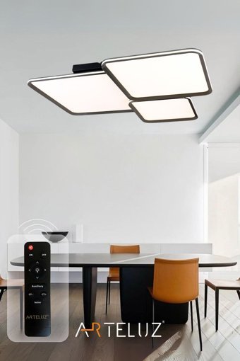 Arteluz Tekli Siyah Sarkıt Modern Alüminyum Salon-Oturma Odası Avize