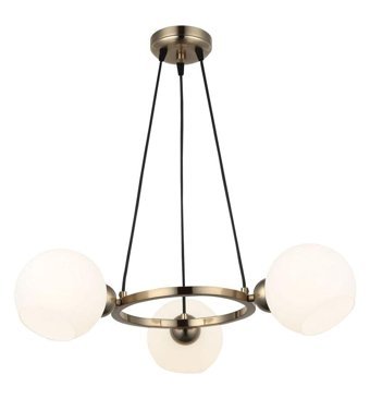 Lambadar Spor 3'lü Siyah Metal Modern Cam Salon Avize