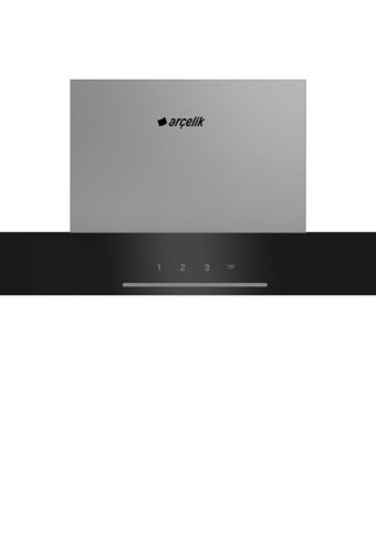 Arçelik ADT 606 S 60 cm Metal Yüzey Karbon Filtreli Bacalı-Bacasız Duvar Tipi Davlumbaz Siyah