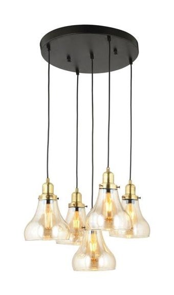 Kuzey Aydınlatma Çağla Tekli Altın Kristal Taşlı Modern Metal Salon-Oturma Odası Avize