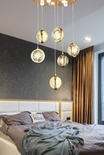 Buiva Tekli Siyah Sarkıt Retro Metal Salon-Oturma Odası Avize
