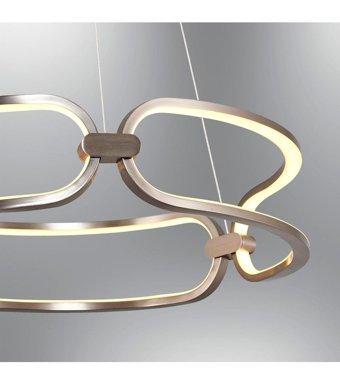 Osc Home Aydınlatma Tasarım Tekli Krom Halka Modern Alüminyum Salon-Oturma Odası Avize