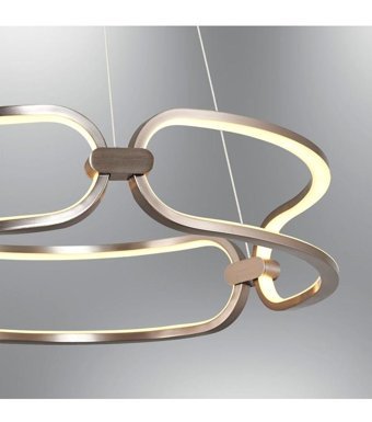 Osc Home Aydınlatma Tasarım Tekli Krom Halka Modern Alüminyum Salon-Oturma Odası Avize