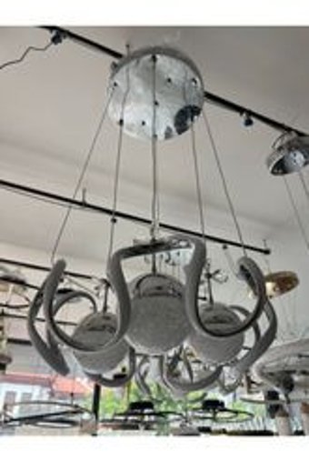 Tt Aydınlatma Tt301-Esk Tekli Ekru Ledli Modern Alüminyum Salon-Oturma Odası Avize
