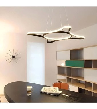 Özcan Aydınlatma 3434-1A-19 Tekli Siyah Küre Modern Cam Salon-Oturma Odası Avize