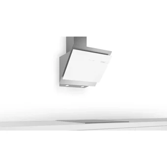 Bosch DWK68AK20T 281 W 60 cm Cam Yüzey Bacalı-Bacasız Duvar Tipi Davlumbaz Beyaz