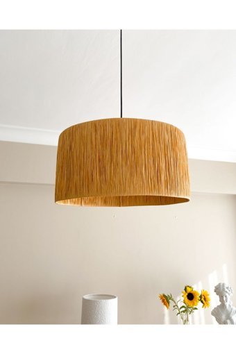 Retro Style Bisiklet 2'li Siyah Sarkıt Modern Ahşap Salon-Oturma Odası Avize