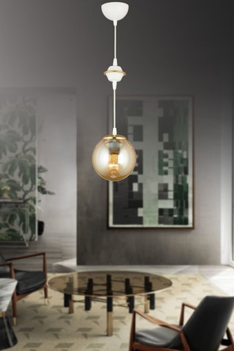 Hü Ma Tasarım Ve Aksesuar Tekli Kahverengi Ahşap Modern Ahşap Salon-Oturma Odası Avize