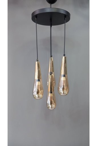 Woodhub Tekli Kırmızı Silindir Modern Kumaş Bebek-Çocuk Odası Avize