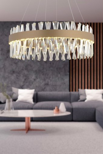 Apliqa Boris 3'lü Siyah Sarkıt Modern Alüminyum Salon-Oturma Odası Avize