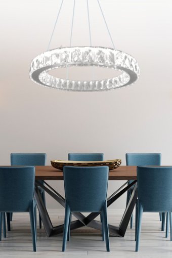 Avizen Lighting 2'li Beyaz Ledli Modern Alüminyum Antre-Hol Avize