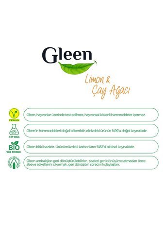 Gleen Çay Ağacı ve Limon Kokulu Yüzey Temizleyici 2x1 lt